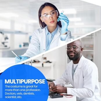 Gabacha de laboratorio – 3/4 de longitud abrigos de laboratorio ligeros para mujeres y hombres