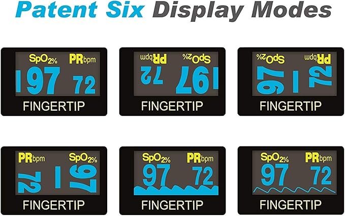 Monitor de saturación de oxígeno en sangre de oxímetro de pulso de oxímetro de pulso de generación 2 con baterías y cordón - Imagen 3