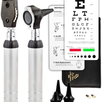 Zyrev Otoscopio 2 en 1 Oph Set – Perfecto para estudiantes de enfermería y medicina