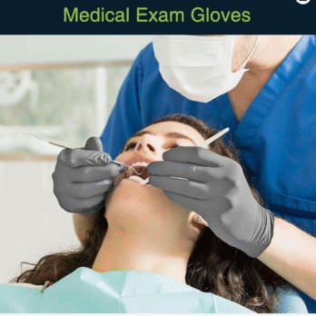 FifthPulse Guantes desechables de nitrilo gris frío – Guantes de limpieza y cocina seguros para alimentos sin látex, guantes de examen médico