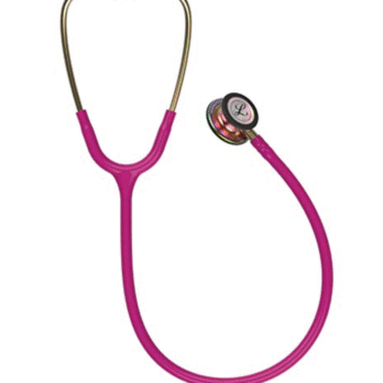 Estetoscopio-3M Littmann Classic III – Estetoscopio de monitoreo, acabado arco iris, tubo frambuesa, 27 pulgadas, 5806