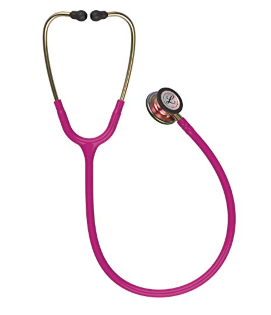 Estetoscopio-3M Littmann Classic III - Estetoscopio de monitoreo, acabado arco iris, tubo frambuesa, 27 pulgadas, 5806 - Imagen 2