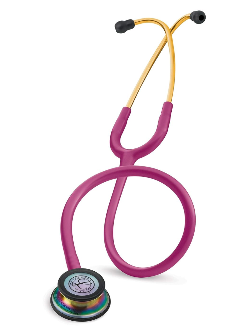 Estetoscopio-3M Littmann Classic III - Estetoscopio de monitoreo, acabado arco iris, tubo frambuesa, 27 pulgadas, 5806 - Imagen 3