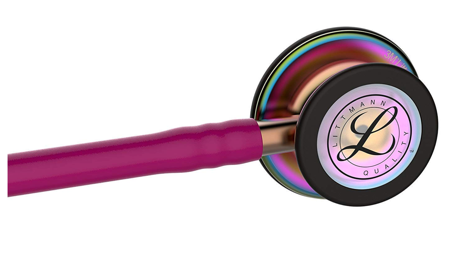 Estetoscopio-3M Littmann Classic III - Estetoscopio de monitoreo, acabado arco iris, tubo frambuesa, 27 pulgadas, 5806 - Imagen 5
