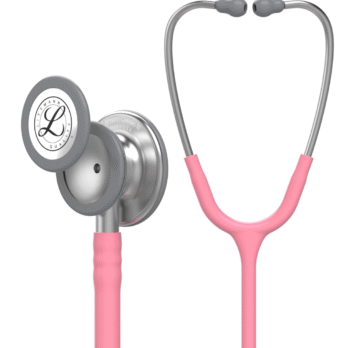 Estetoscopio-3M Littmann Classic III – Estetoscopio de monitoreo 5633, 2 veces más volumen*, menos peso**, campana de acero inoxidable, 27 pulgadas, tubo rosa perla