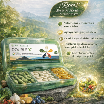 Double X, Es un refuerzo completo de nutrientes para mantenerte sano, con más energía y mejores defensas.